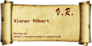 Viener Róbert névjegykártya
